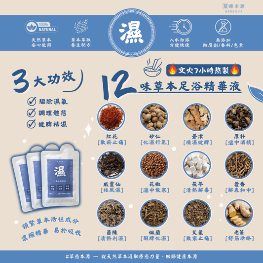 【 濕💧】草本浸腳精華 (7包入)